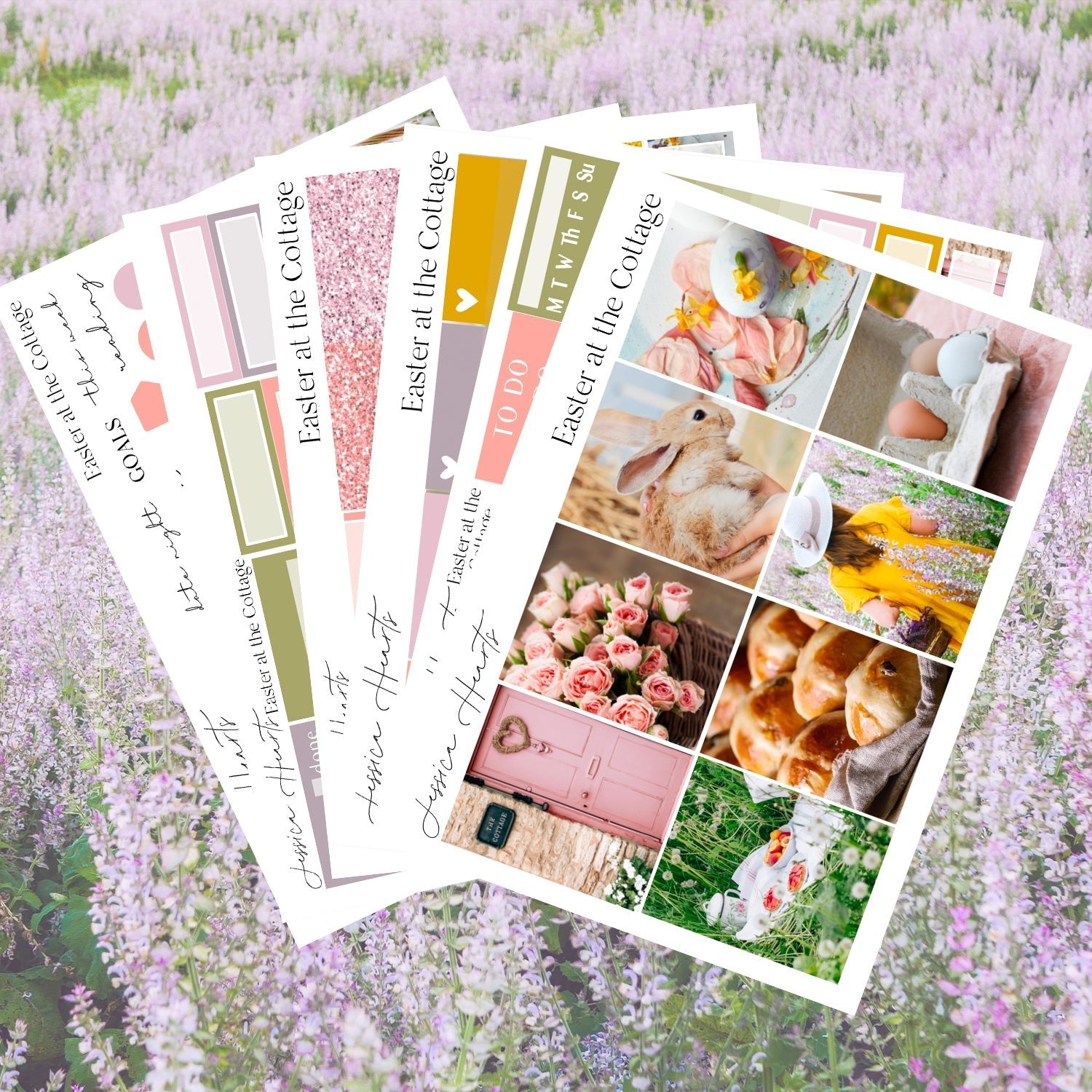 Easter at the Cottage 2026 Weekly Sticker Kit - Jessica Hearts