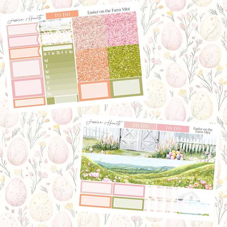 Easter on the Farm MINI Sticker Kit - Jessica Hearts