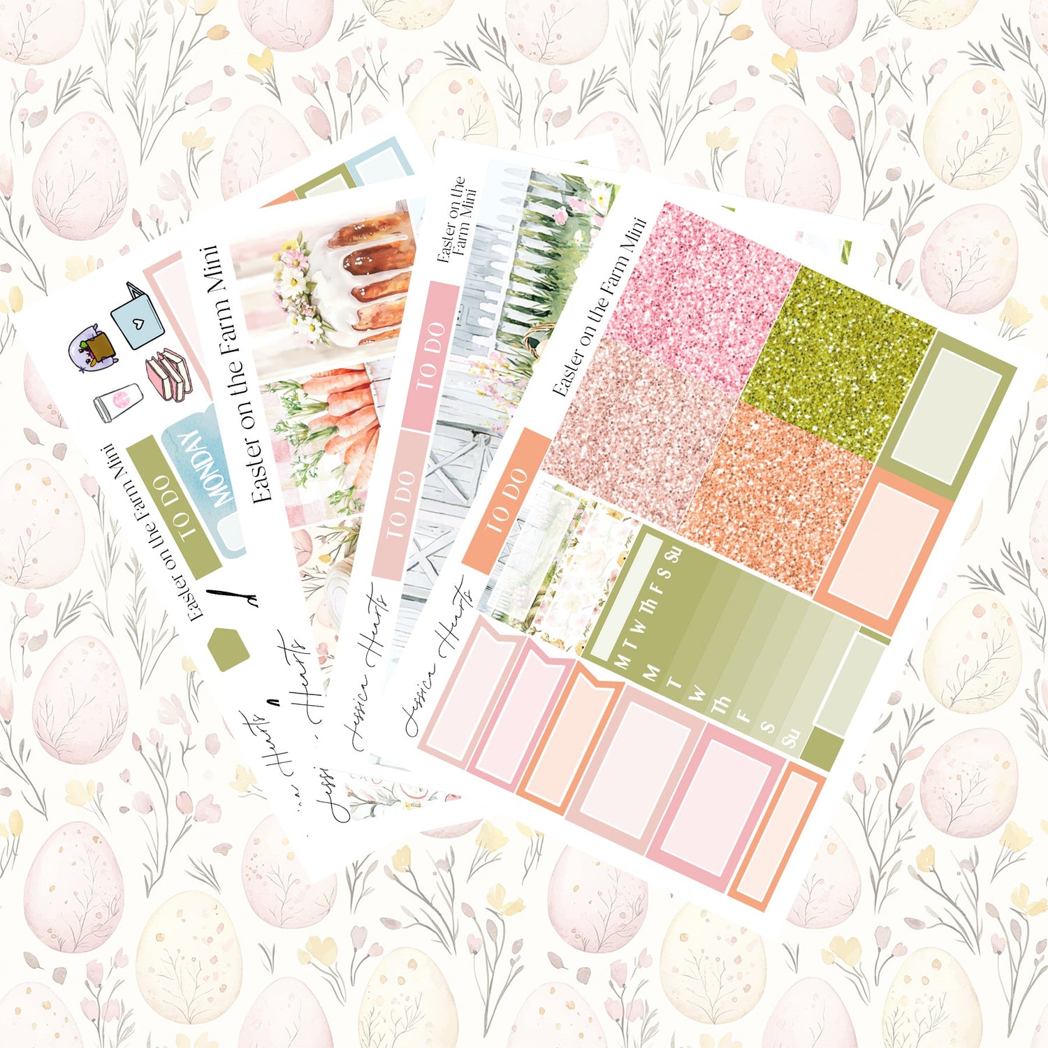 Easter on the Farm MINI Sticker Kit - Jessica Hearts