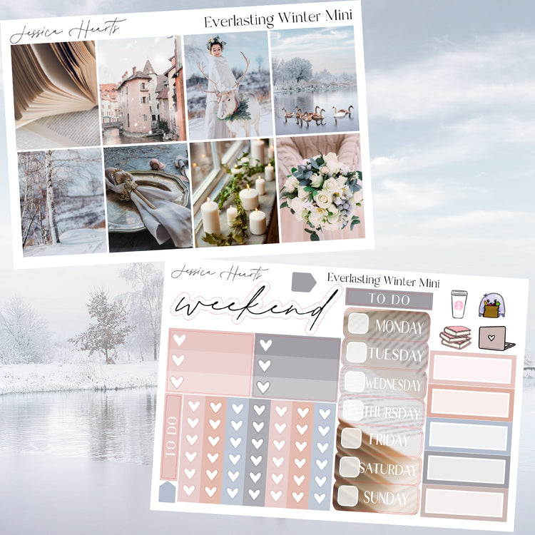 Everlasting Winter MINI Sticker Kit - Jessica Hearts
