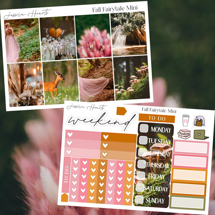 Fall Fairytale MINI Sticker Kit - Jessica Hearts