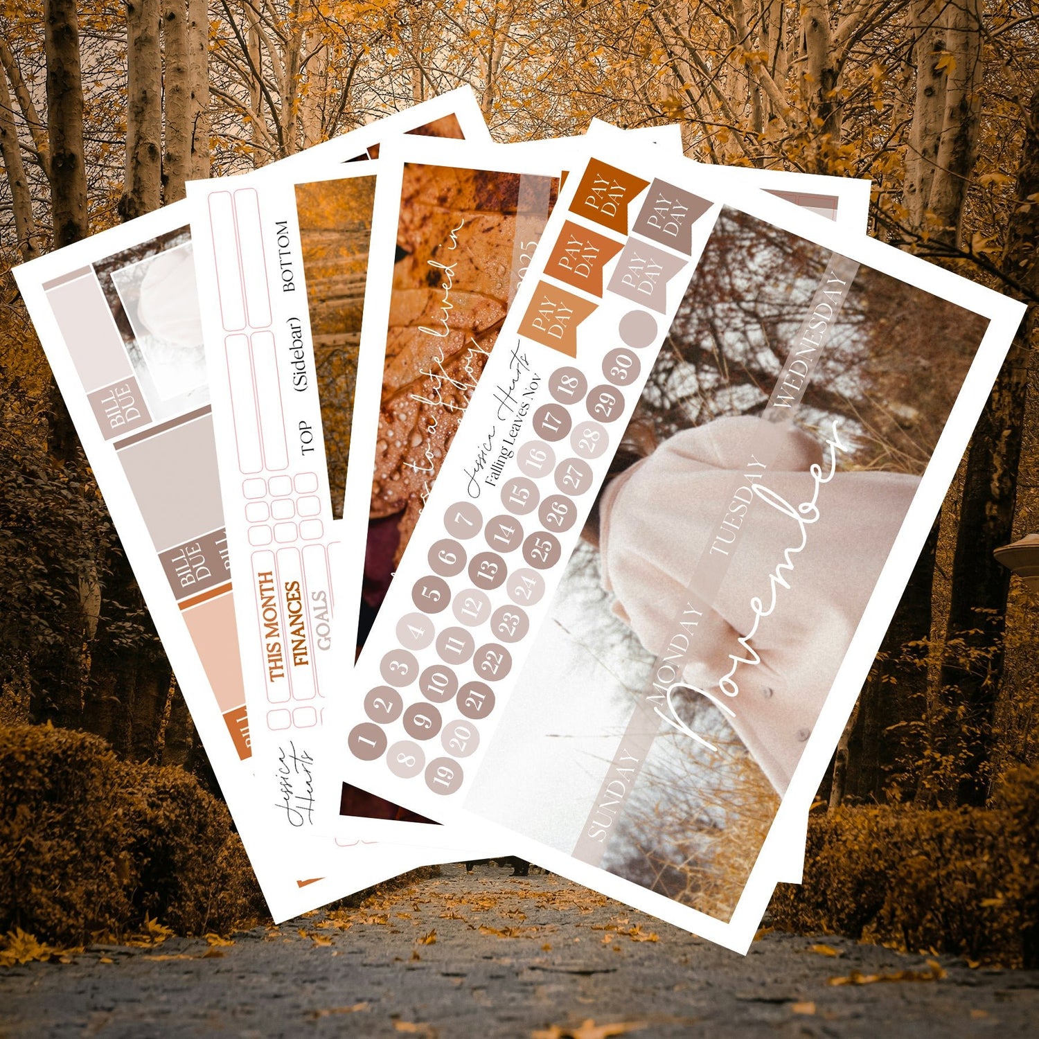 Falling Leaves November 2025 Monthly Kit - Jessica Hearts