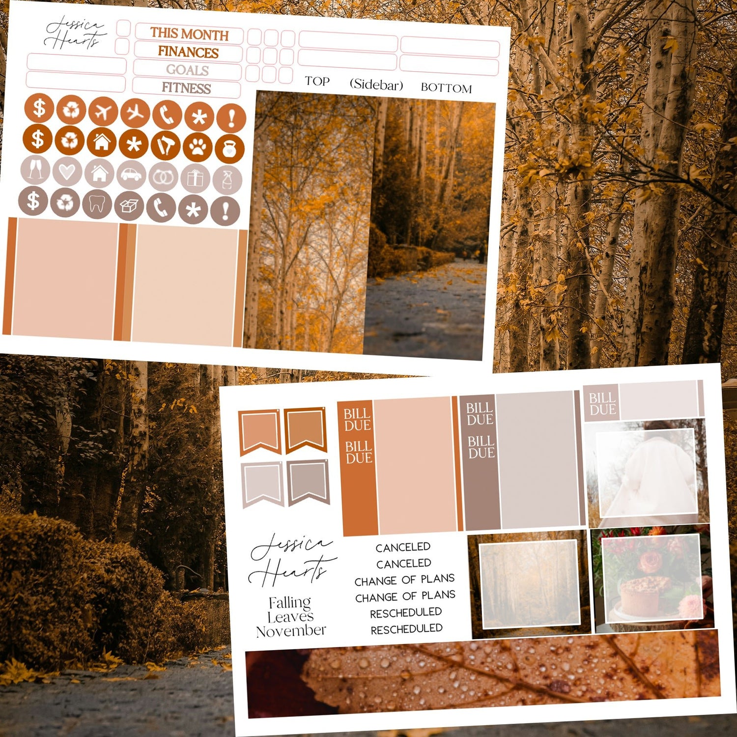 Falling Leaves November 2025 Monthly Kit - Jessica Hearts