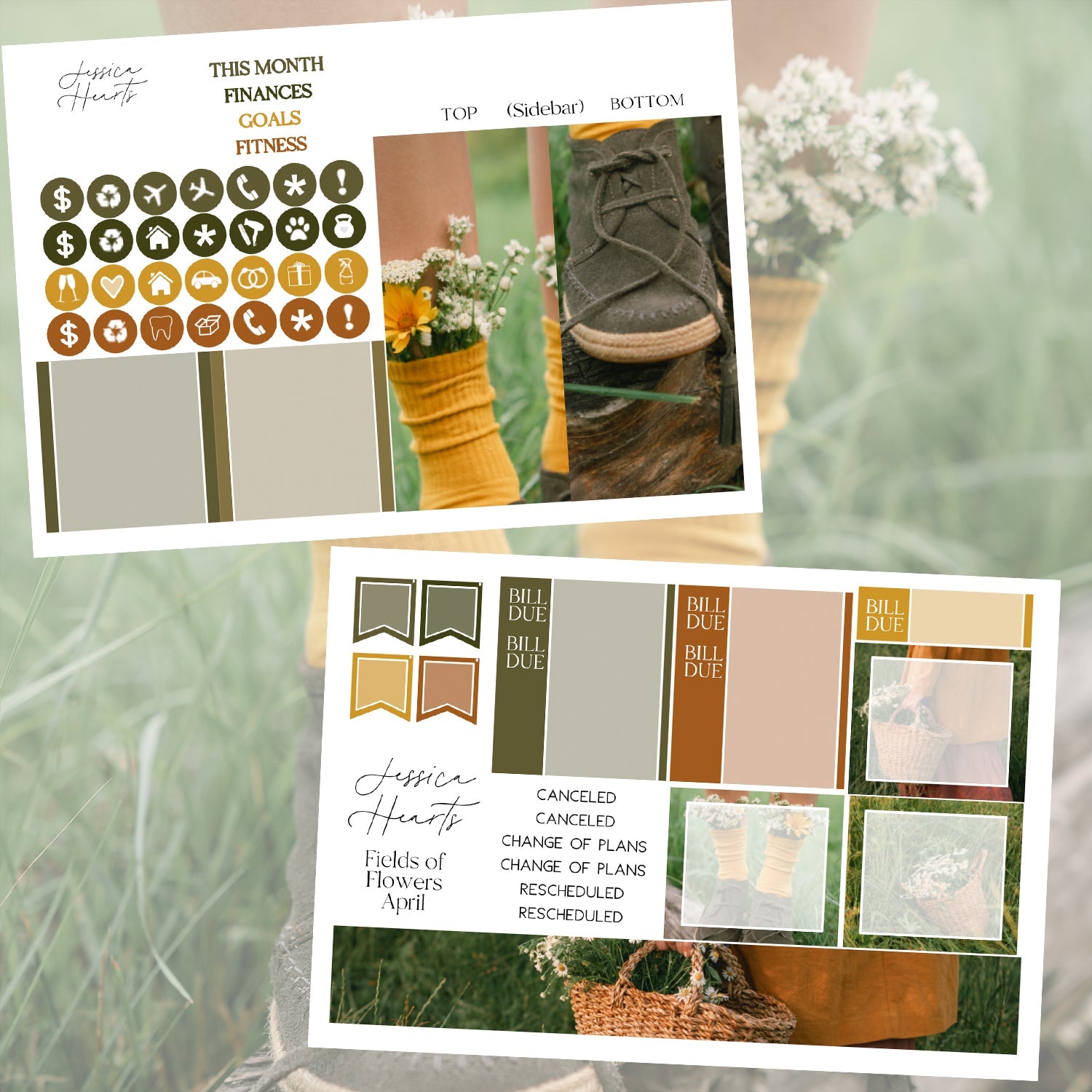 Field of Flowers April 2025 Monthly Kit - Jessica Hearts