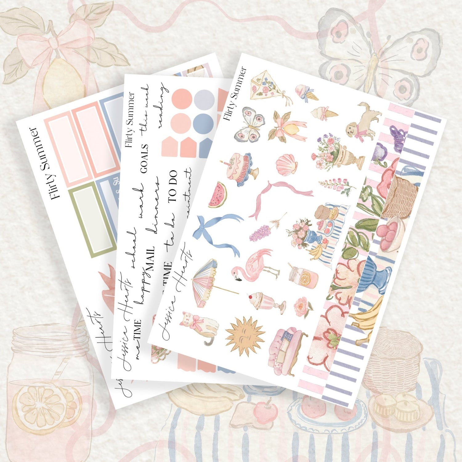 Flirty Summer Complete Journaling Kit *New Format* - Jessica Hearts