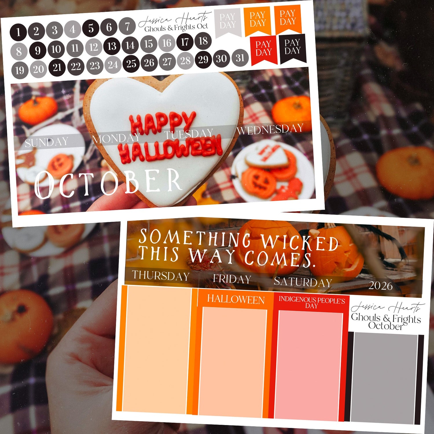 Ghouls & Frights October 2026 Monthly Kit - Jessica Hearts