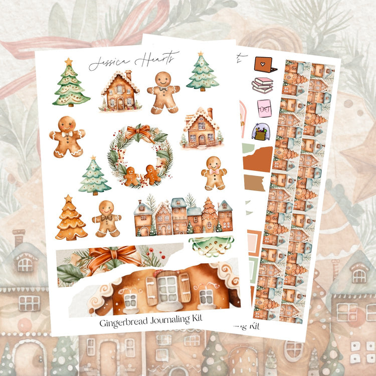 Gingerbread Journaling Kit (new format) - Jessica Hearts