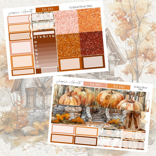 Golden Hour MINI Sticker Kit - Jessica Hearts