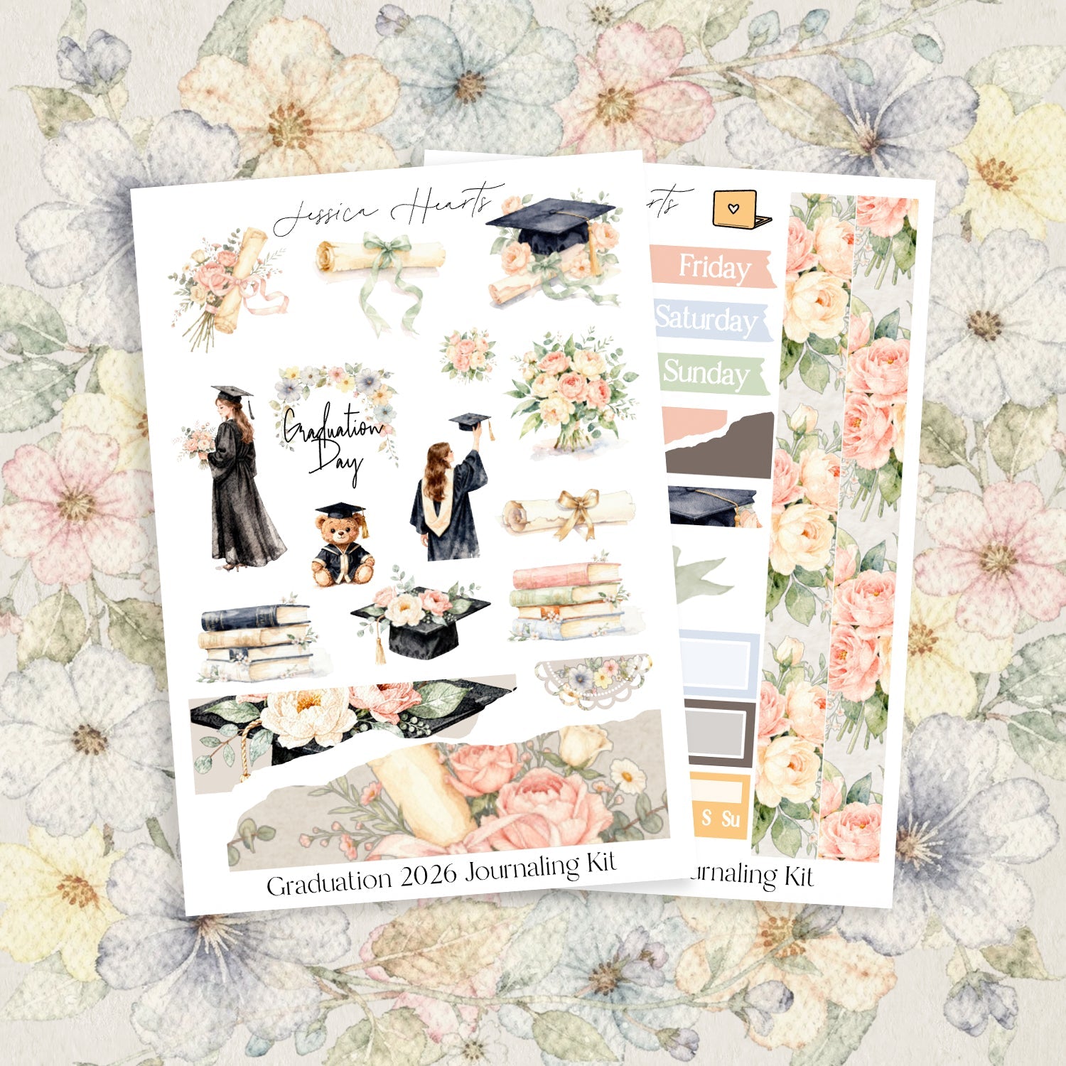 Graduation 2026 Journaling Kit - Jessica Hearts