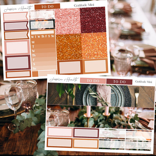Gratitude MINI Sticker Kit - Jessica Hearts