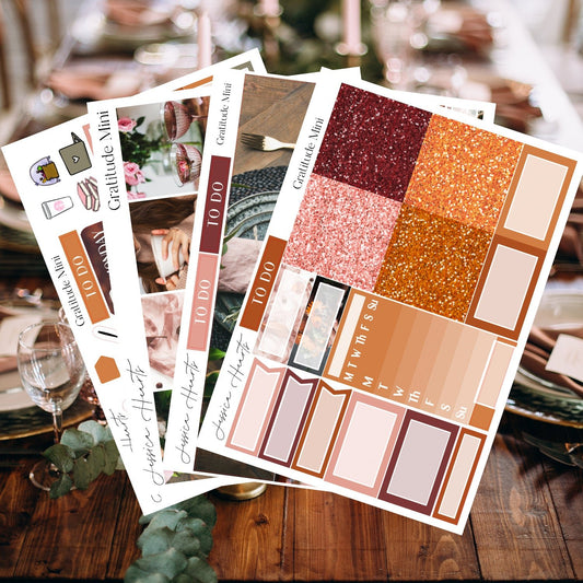 Gratitude MINI Sticker Kit - Jessica Hearts