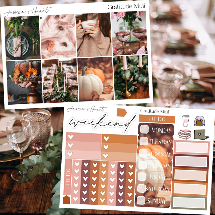 Gratitude MINI Sticker Kit - Jessica Hearts