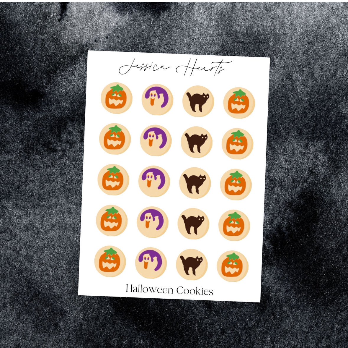 Halloween Cookie Mini Sheet - Jessica Hearts