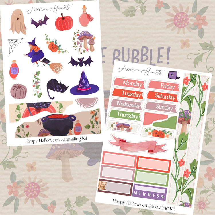 Happy Halloween Journaling Kit - Jessica Hearts