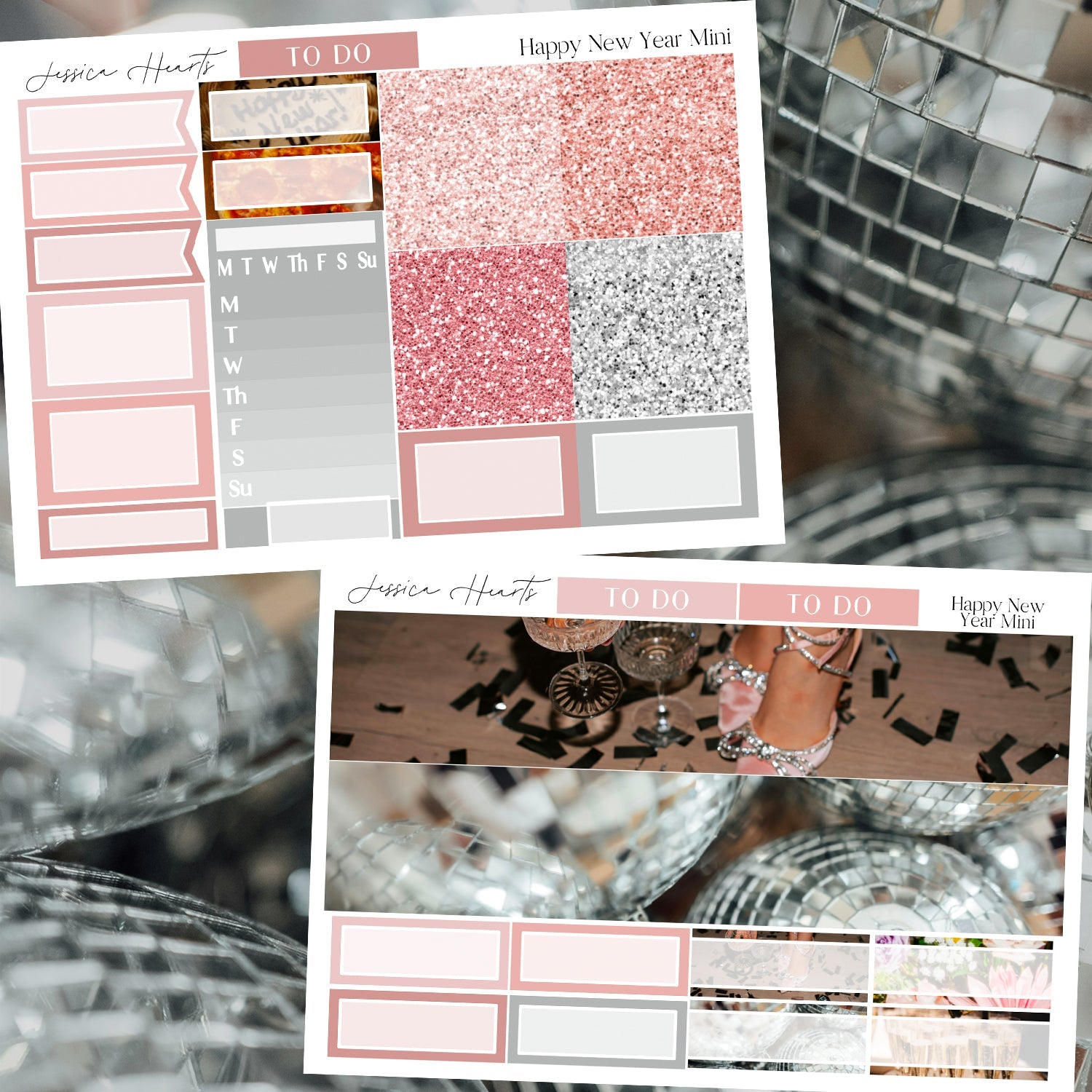 Happy New Year MINI Sticker Kit - Jessica Hearts
