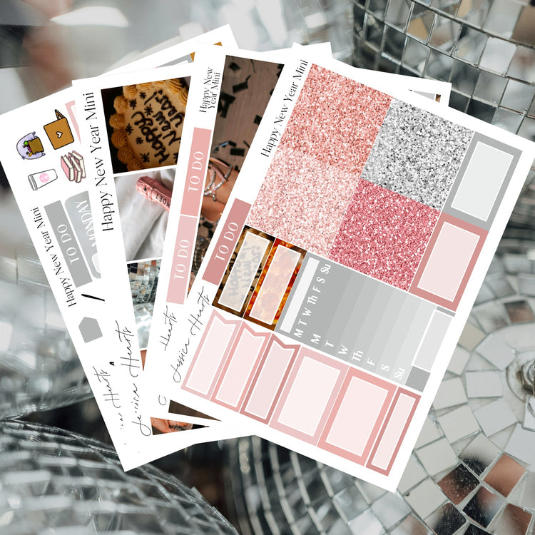 Happy New Year MINI Sticker Kit - Jessica Hearts