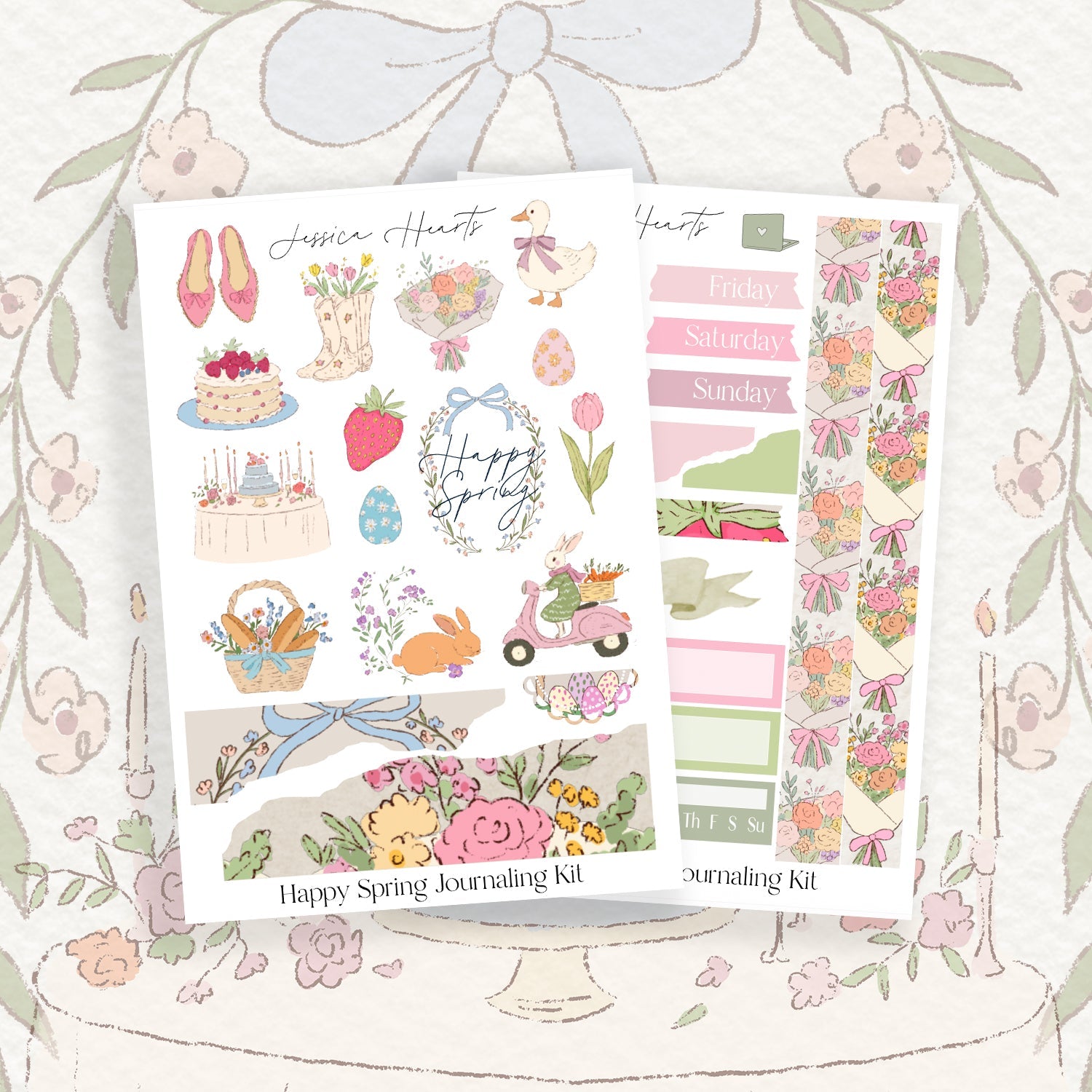 Happy Spring Journaling Kit - Jessica Hearts