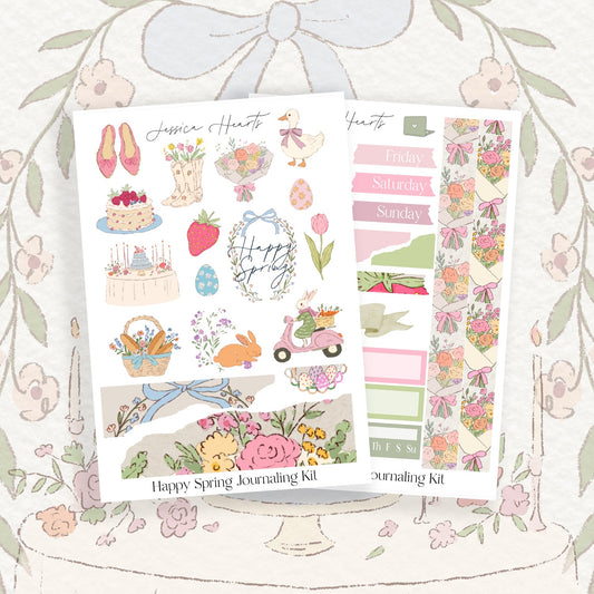 Happy Spring Journaling Kit - Jessica Hearts