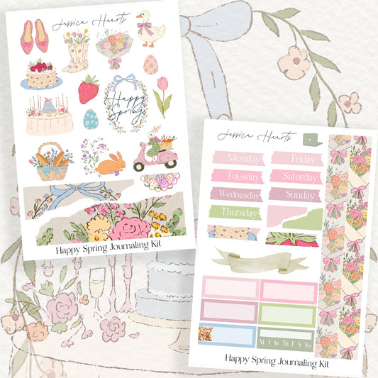 Happy Spring Journaling Kit - Jessica Hearts