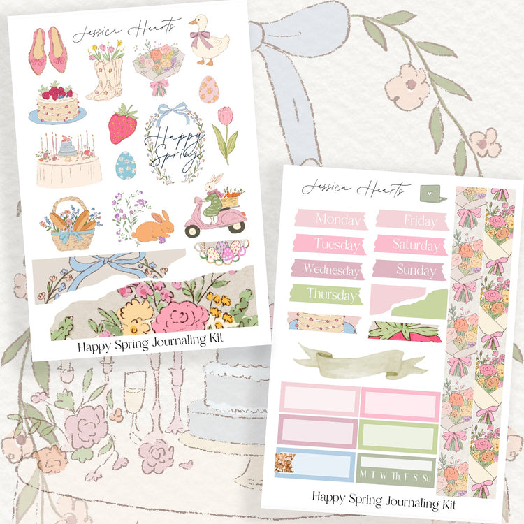Happy Spring Journaling Kit - Jessica Hearts