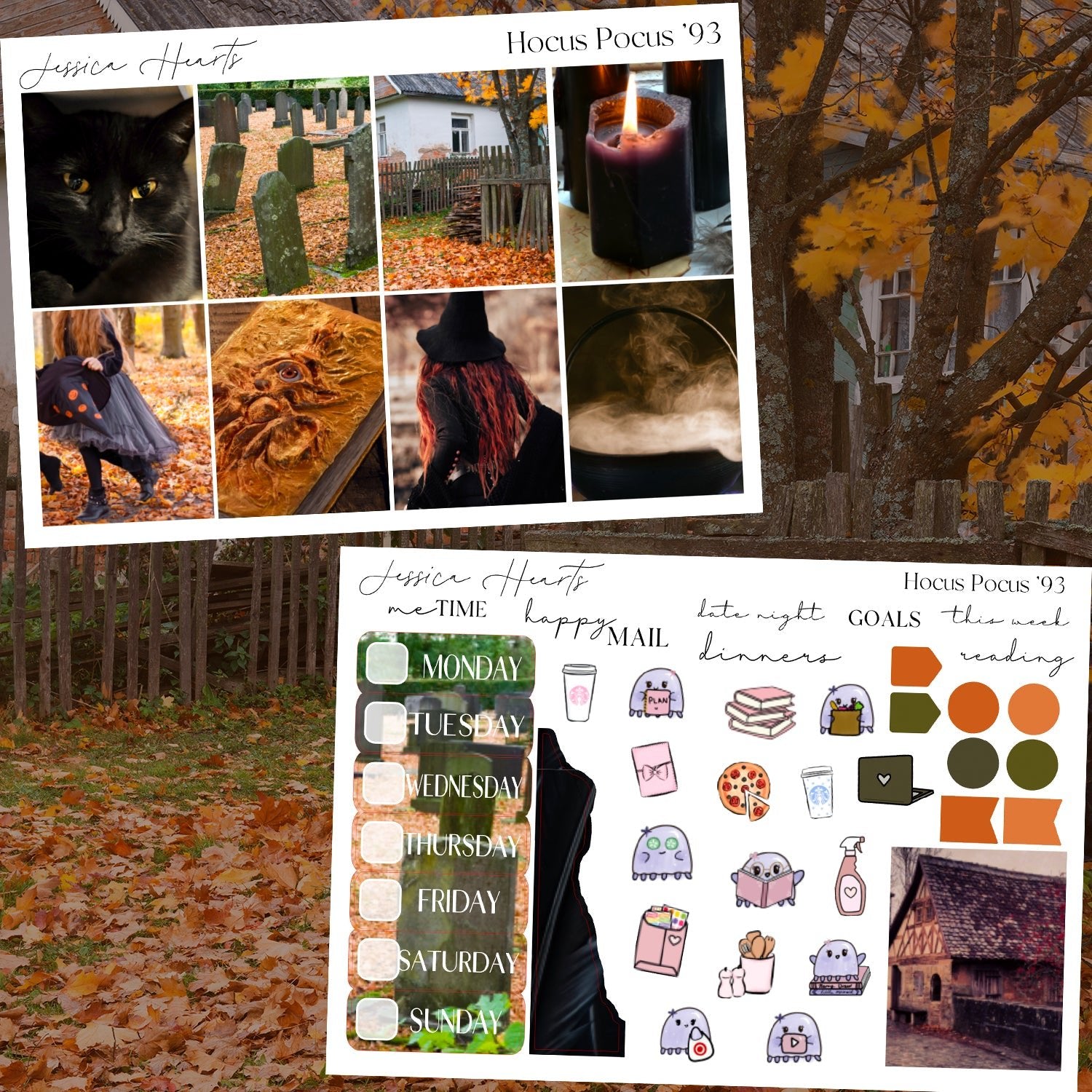 Hocus Pocus '93 Weekly Sticker Kit - Jessica Hearts
