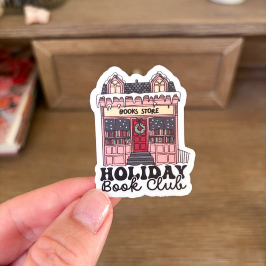 Holiday Book Club Vinyl Sticker - Jessica Hearts