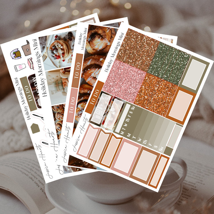 Holiday Mornings MINI Sticker Kit - Jessica Hearts
