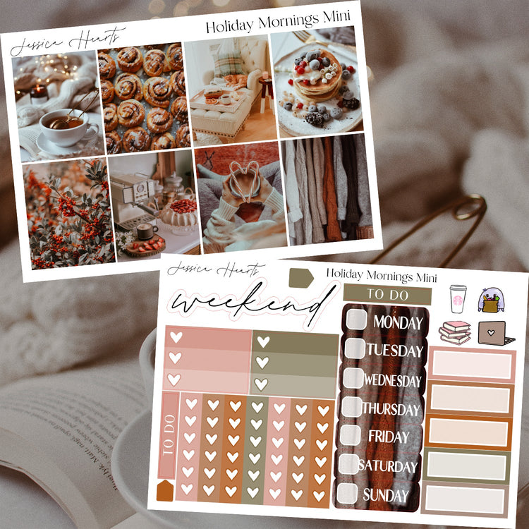 Holiday Mornings MINI Sticker Kit - Jessica Hearts