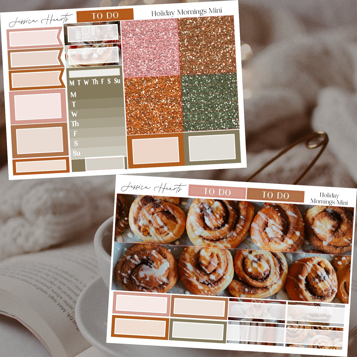 Holiday Mornings MINI Sticker Kit - Jessica Hearts