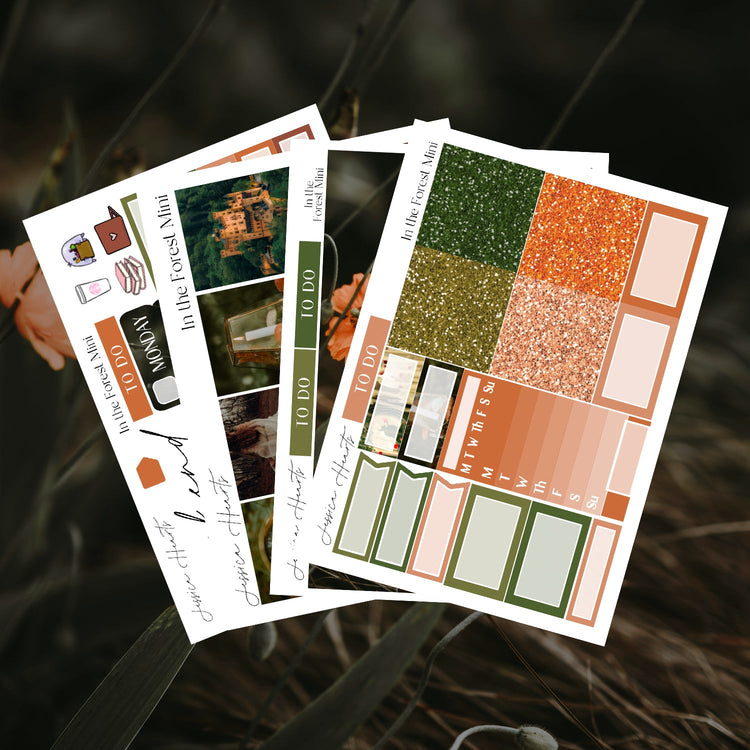 In the Forest MINI Sticker Kit - Jessica Hearts