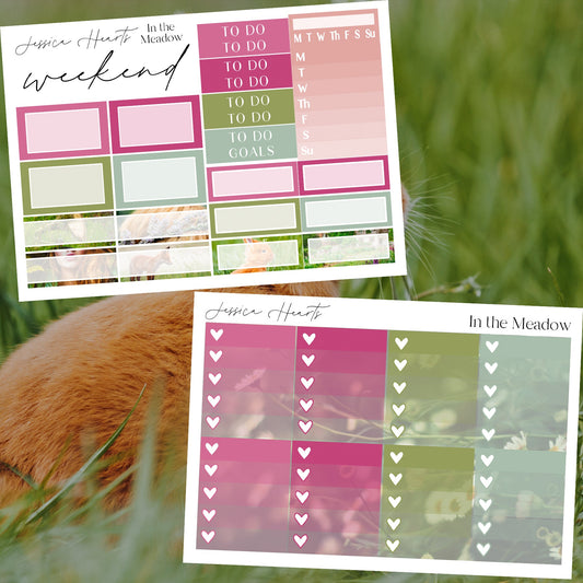 In the Meadow Weekly Sticker Kit - Jessica Hearts