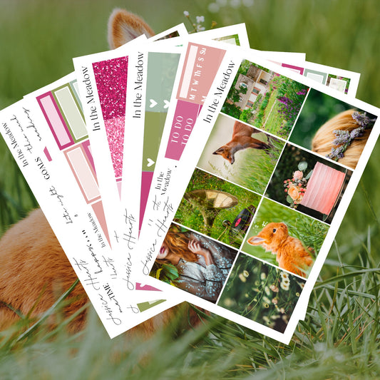In the Meadow Weekly Sticker Kit - Jessica Hearts