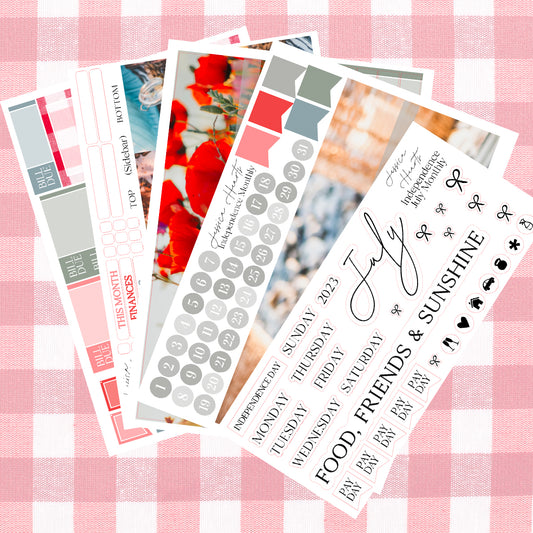 Independence July BLANK 2023 Monthly Kit + Foil Overlay