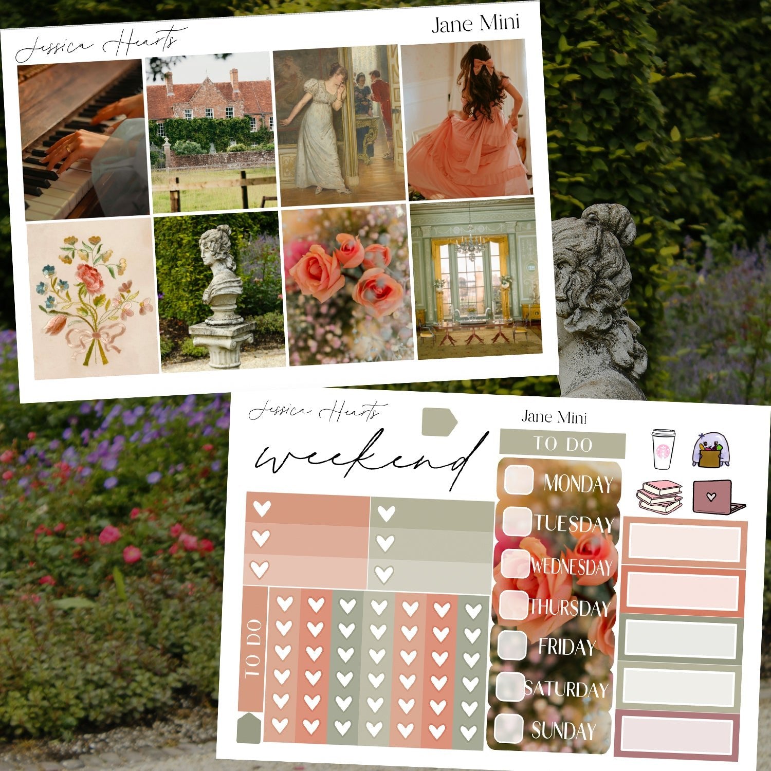 Jane MINI Sticker Kit - Jessica Hearts