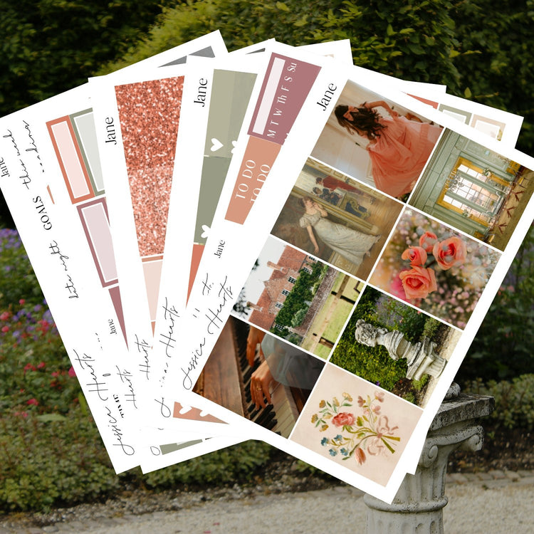 Jane Weekly Sticker Kit - Jessica Hearts