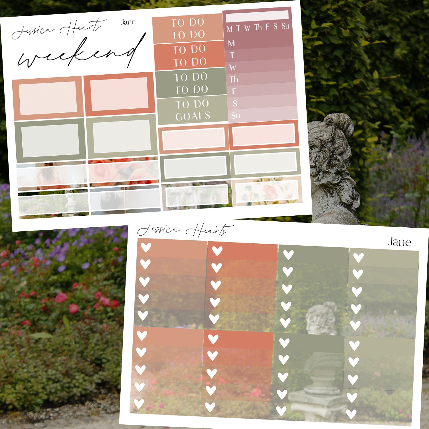 Jane Weekly Sticker Kit - Jessica Hearts