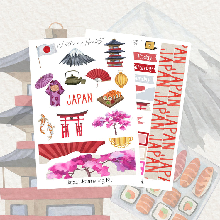 Japan Journaling Kit - Jessica Hearts