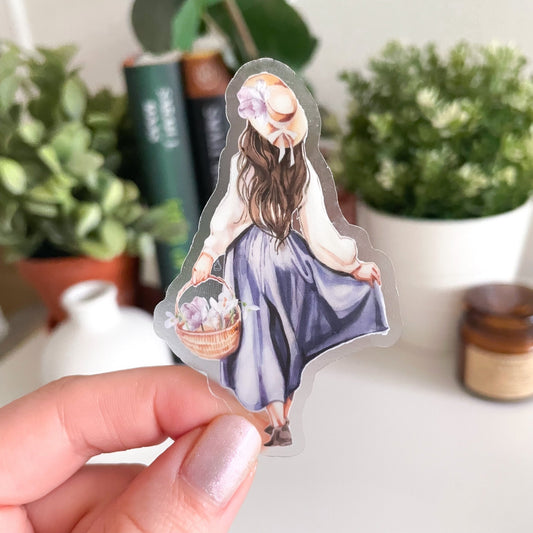 Lady of the Cottage Vinyl Sticker - Jessica Hearts