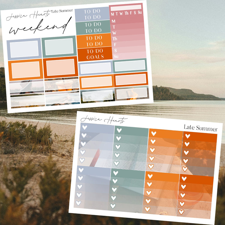 Late Summer Weekly Sticker Kit - Jessica Hearts