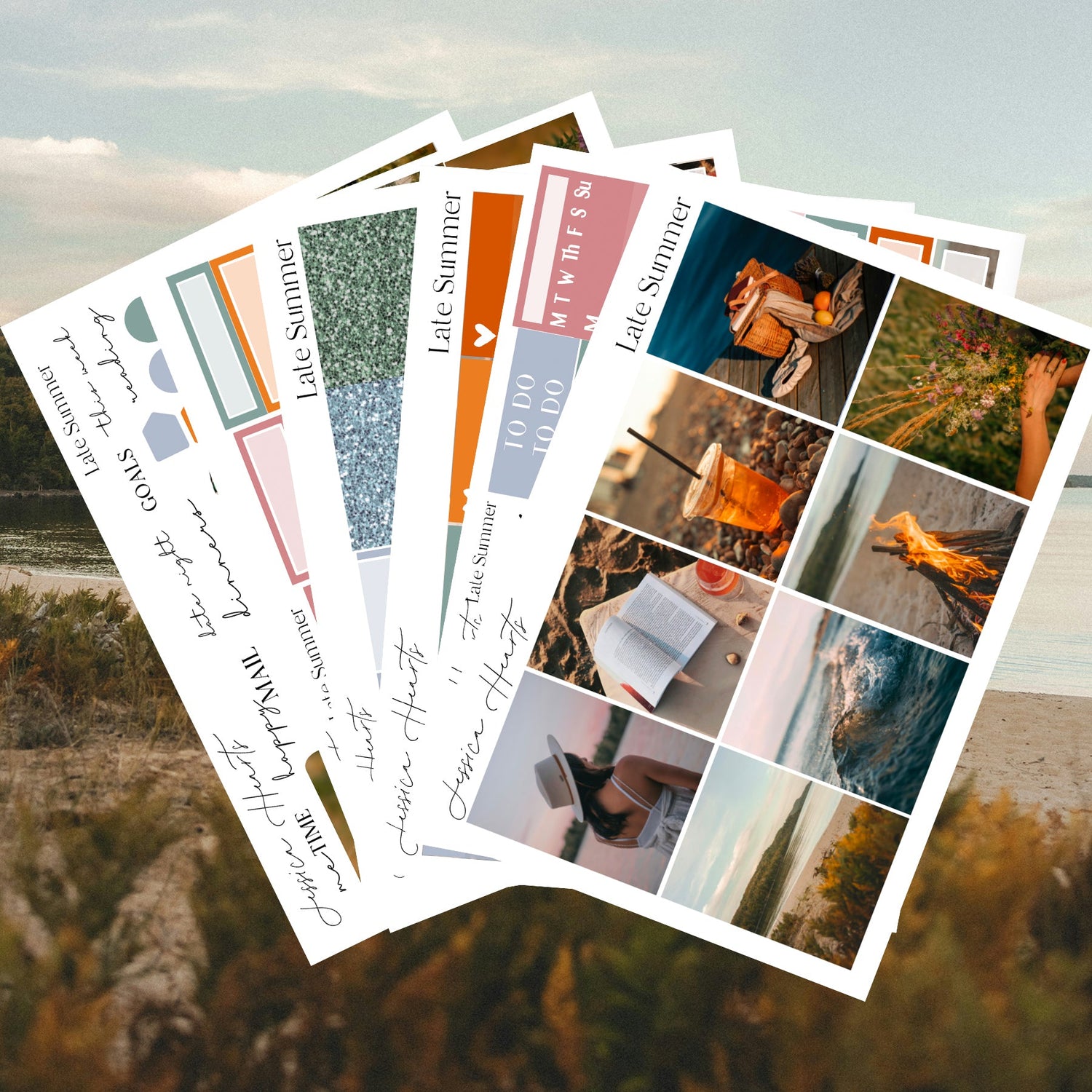 Late Summer Weekly Sticker Kit - Jessica Hearts