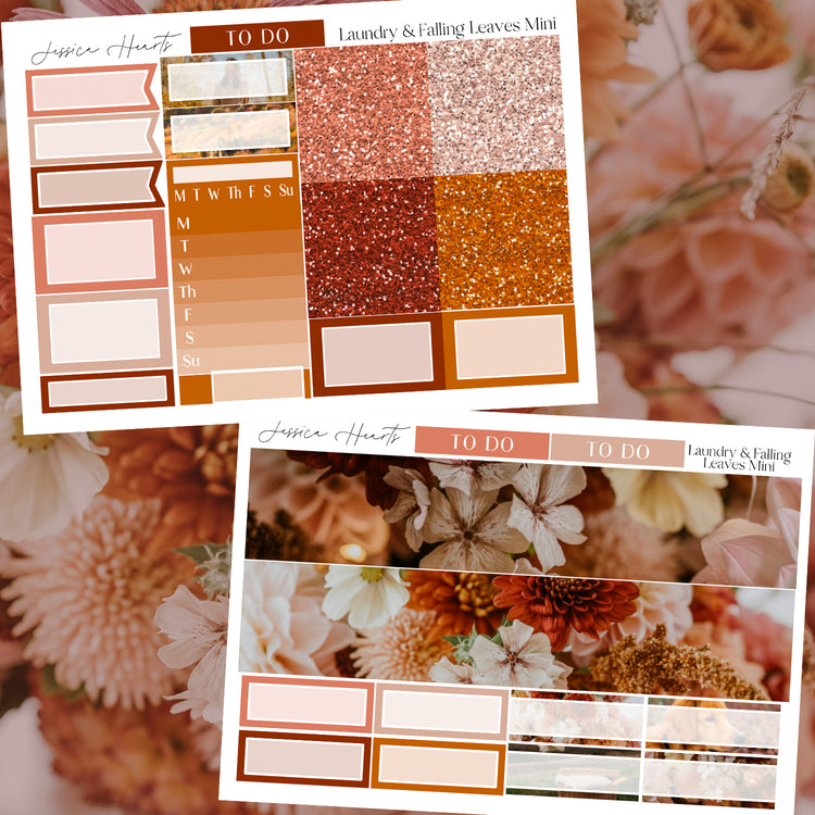 Laundry & Falling Leaves MINI Sticker Kit