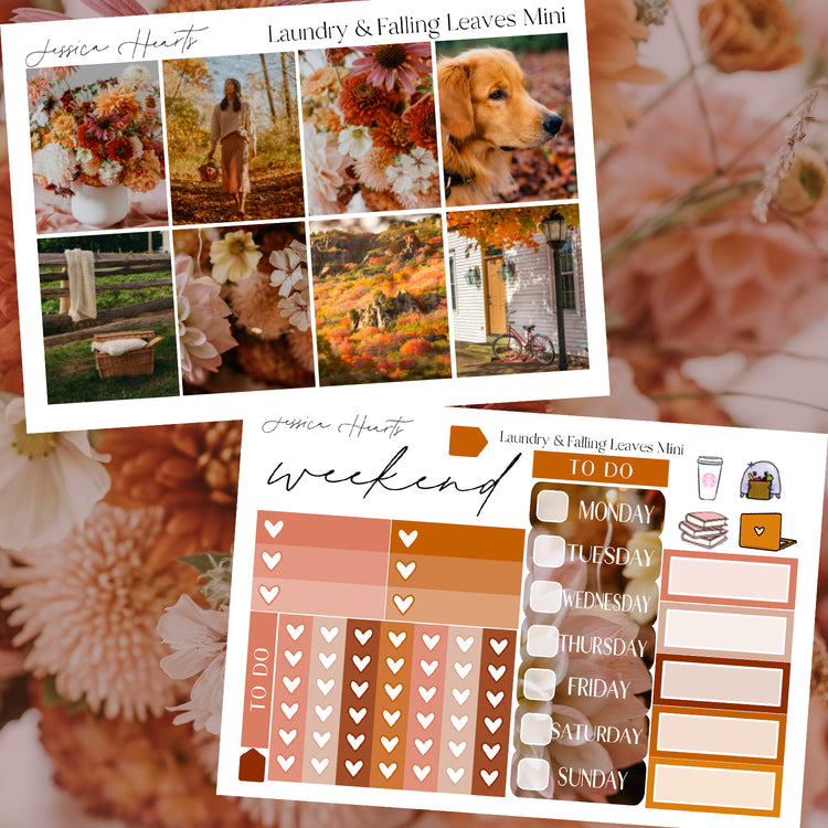 Laundry & Falling Leaves MINI Sticker Kit