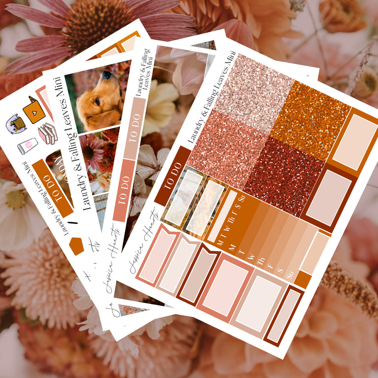 Laundry & Falling Leaves MINI Sticker Kit