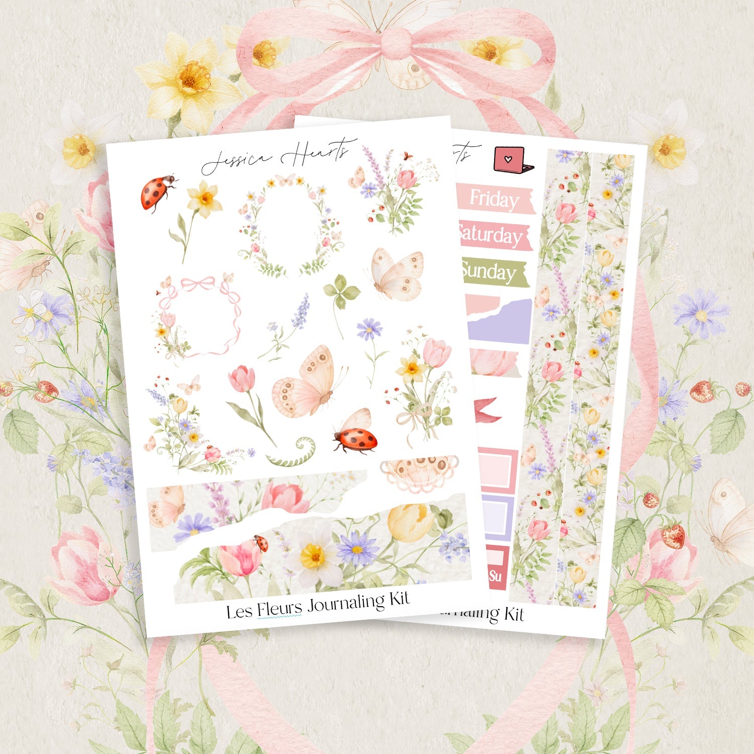 Les Fleurs Journaling Kit - Jessica Hearts