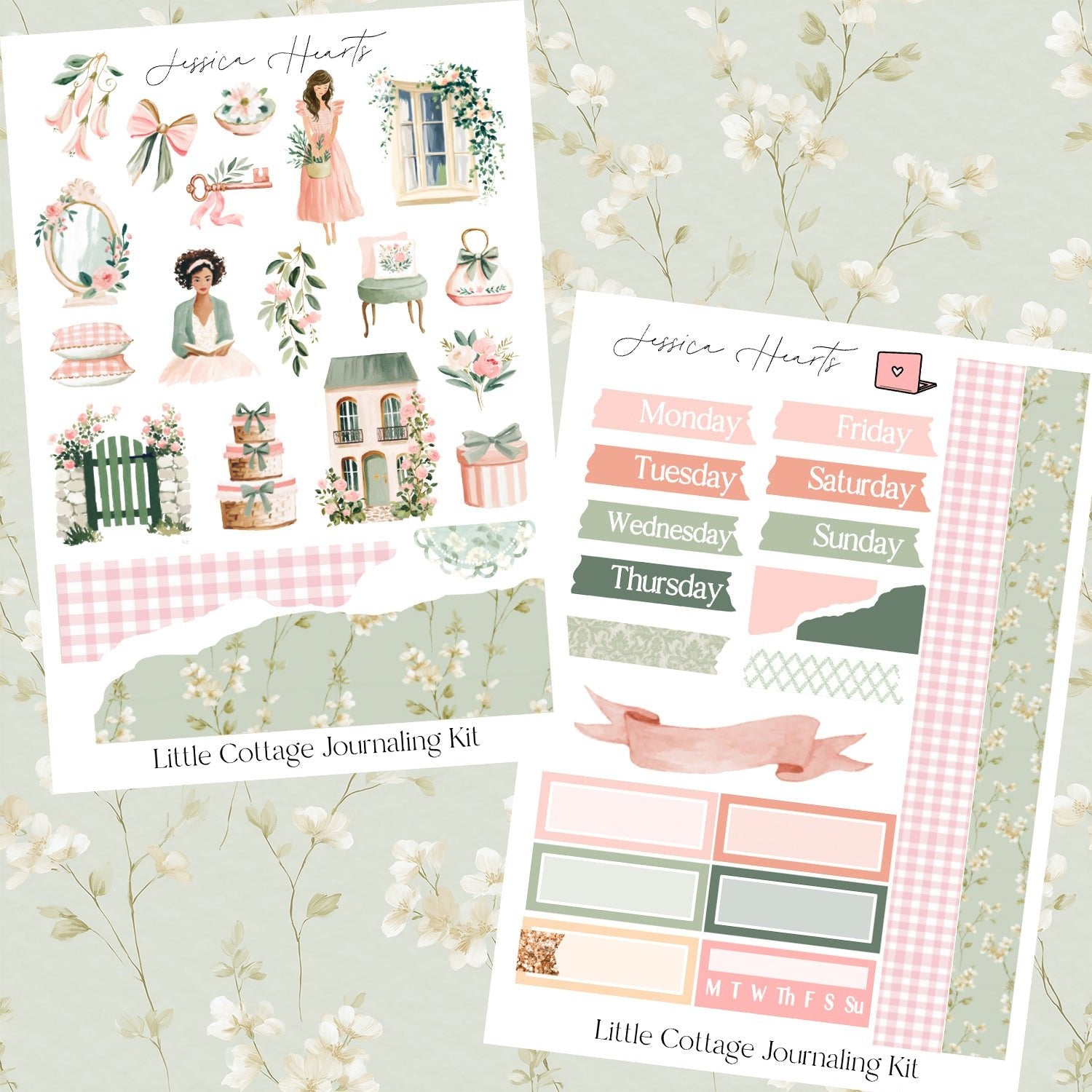 Little Cottage Journaling Kit - Jessica Hearts