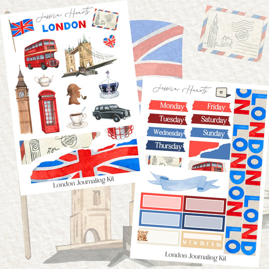 London Journaling Kit - Jessica Hearts