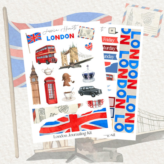 London Journaling Kit - Jessica Hearts