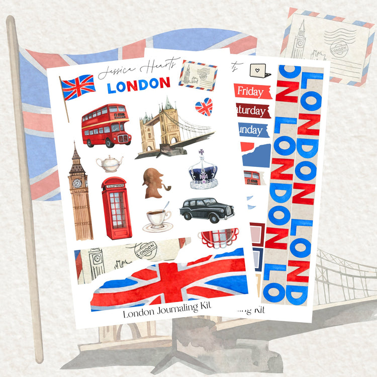 London Journaling Kit - Jessica Hearts