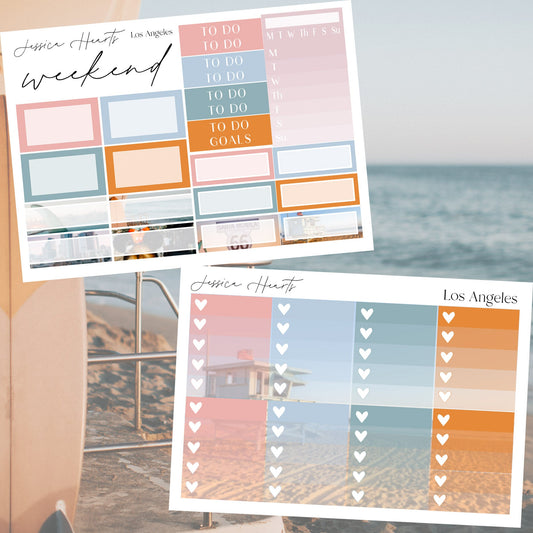 Los Angeles 2025 Weekly Sticker Kit - Jessica Hearts