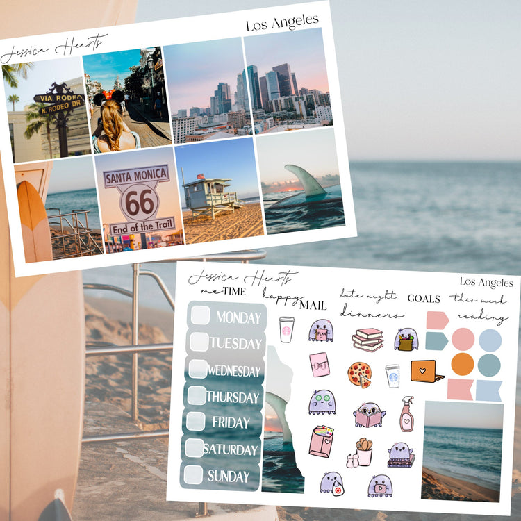 Los Angeles 2025 Weekly Sticker Kit - Jessica Hearts